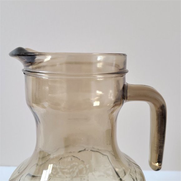 Vintage Hazel Color Glass Water Lemonade Pitcher. - Picture 4 of 7